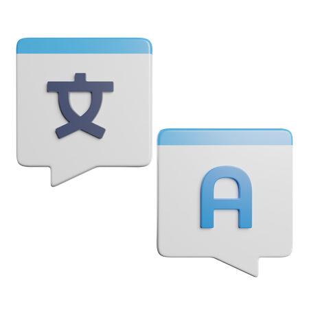 言語翻訳者  3D Icon