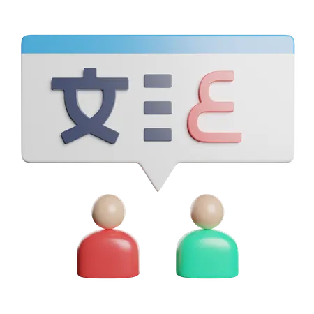 Language Translator  3D Icon