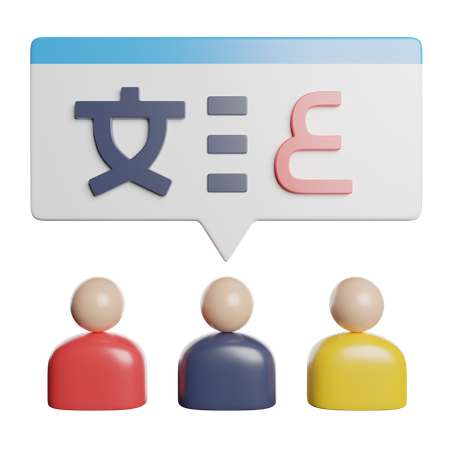 Language Translator  3D Icon