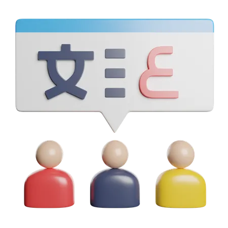 Language Translator  3D Icon