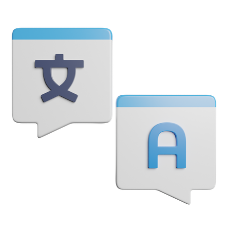 Language Translator  3D Icon