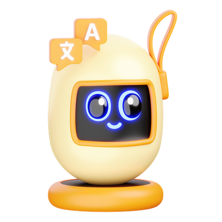 Language Translator Robot  3D Icon