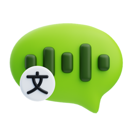 Language Voice  3D Icon