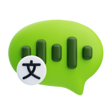 Language Voice  3D Icon