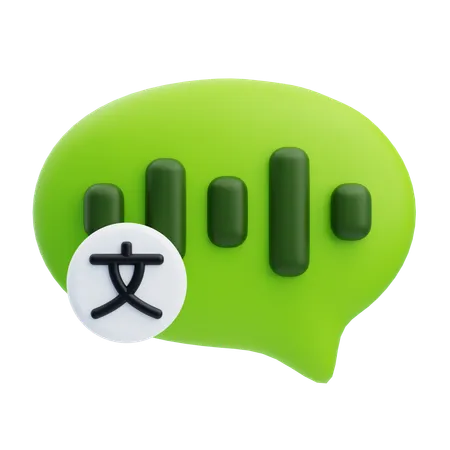 Language Voice  3D Icon