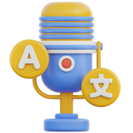 Podcast linguistique  3D Icon