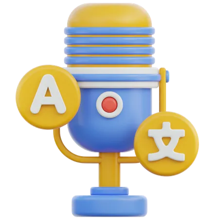 Podcast linguistique  3D Icon