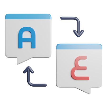 Langue traduire  3D Icon