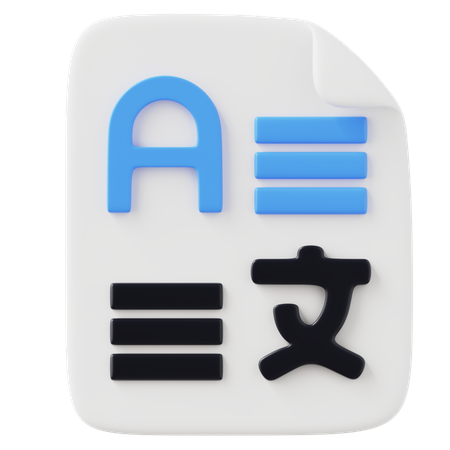 Langue traduire  3D Icon