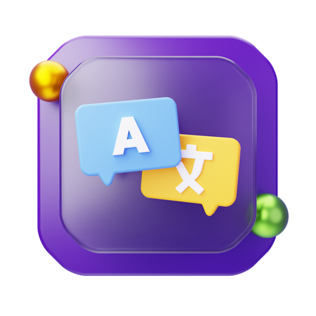 Langue traduire  3D Icon