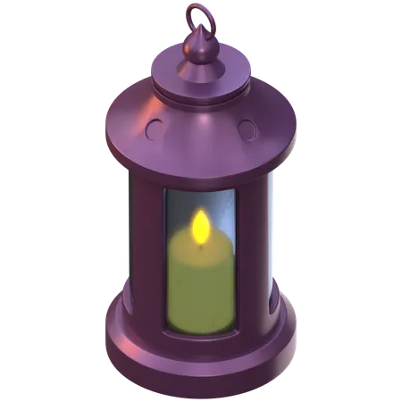 Lantern With Candle  3D Icon