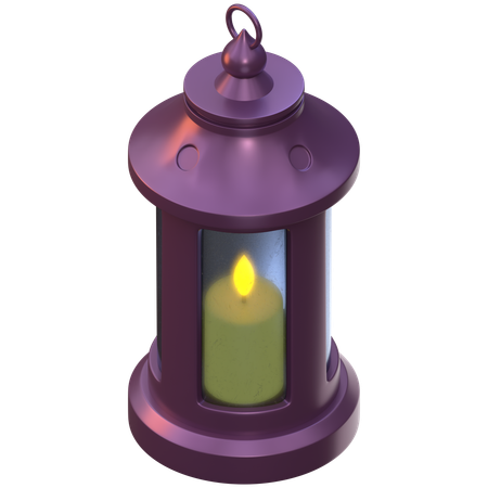 Lantern With Candle  3D Icon