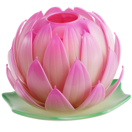 Lanterna de flor de lótus  3D Icon
