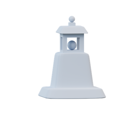 Lanterna de pedra  3D Illustration