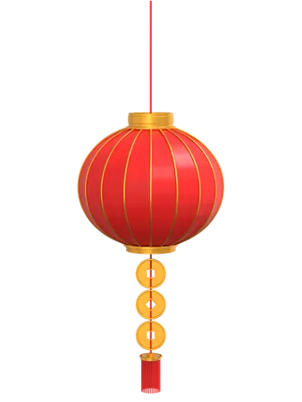 Lanterna do Ano Novo Chinês  3D Illustration
