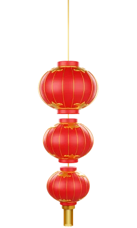 Lanterna do Ano Novo Chinês  3D Icon