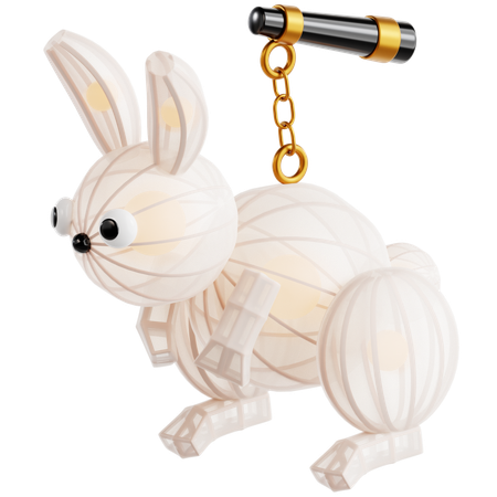 Lanterna em forma de coelho  3D Icon