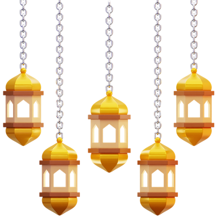 Lanternas decorativas penduradas  3D Icon