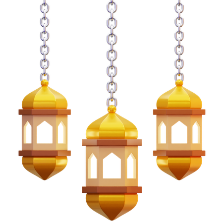 Lanternas decorativas penduradas  3D Icon