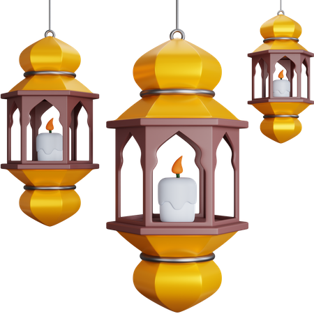 Lanternas do Ramadã  3D Icon