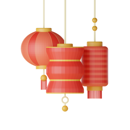 Lanterne chinoise  3D Icon