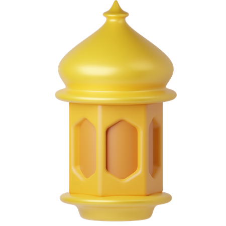 Lanterne dorée islamique  3D Icon