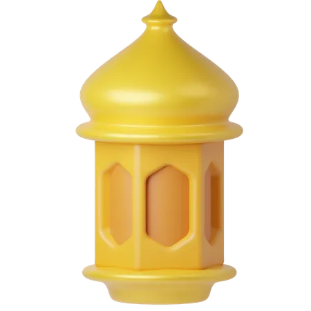 Lanterne dorée islamique  3D Icon