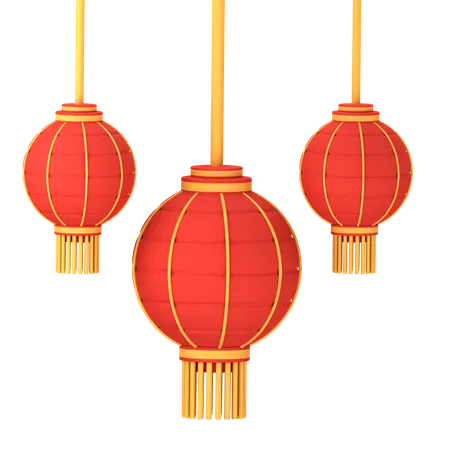 Lanternes chinoises  3D Icon