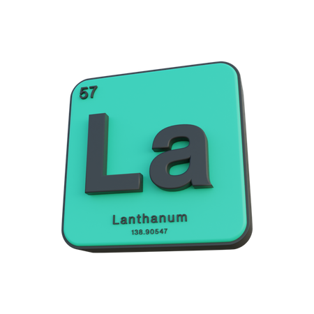 Lanthanum  3D Illustration