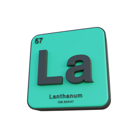 Lanthanum  3D Illustration