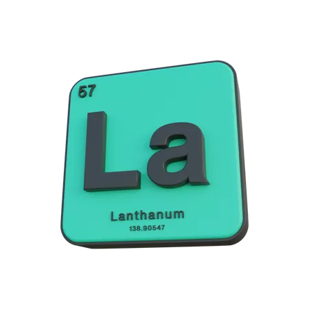 Lanthanum  3D Illustration