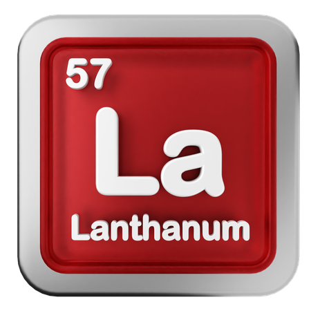 Lanthanum Periodic Table  3D Icon