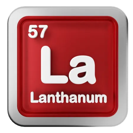 Lanthanum Periodic Table  3D Icon