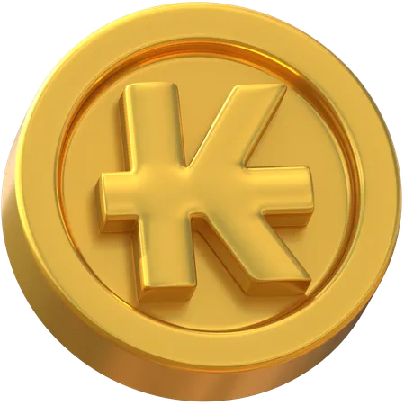 Lao Kip Coin  3D Icon