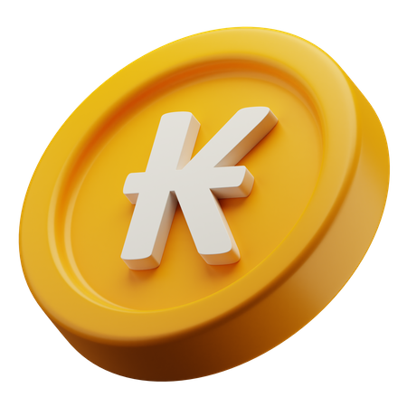 Lao Kip Gold Coin  3D Icon