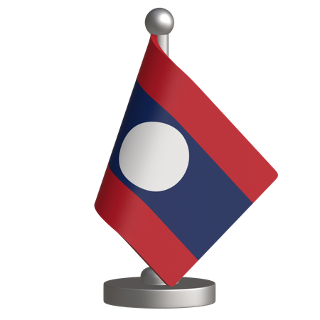 Drapeau de bureau du Laos  3D Icon