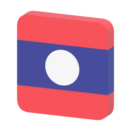 Laos Flag  3D Icon