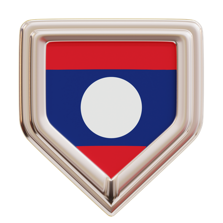 라오스 국기  3D Icon