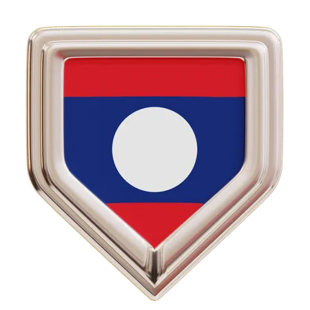 라오스 국기  3D Icon