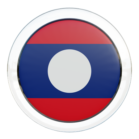 Laos Flag  3D Icon