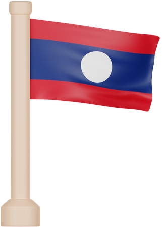 Laos Flag  3D Icon