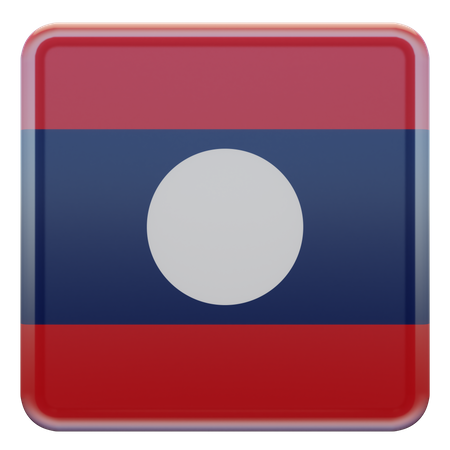 Laos flagge  3D Icon