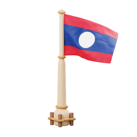 Laos flagge  3D Icon