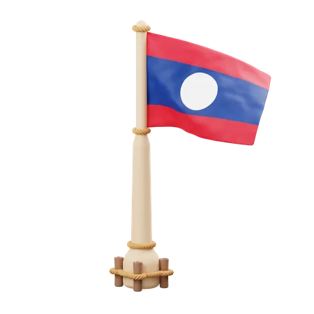 Laos flagge  3D Icon