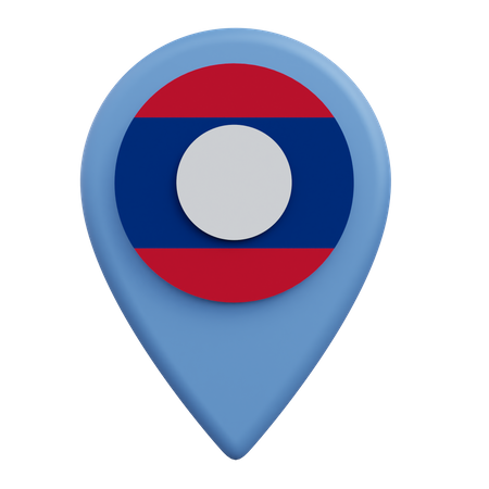 Laos Location  3D Icon