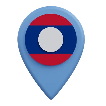 Laos Location  3D Icon