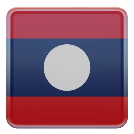 Quadratische Flagge von Laos  3D Icon