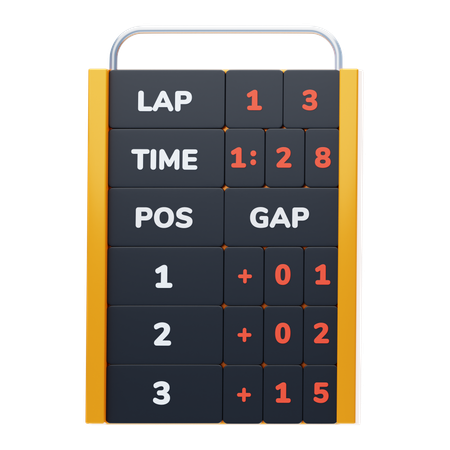 Lap Times  3D Icon