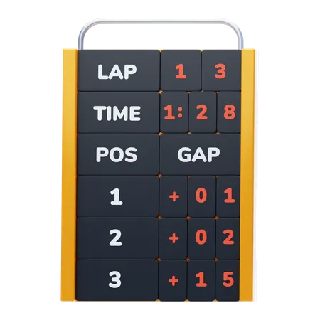 Lap Times  3D Icon