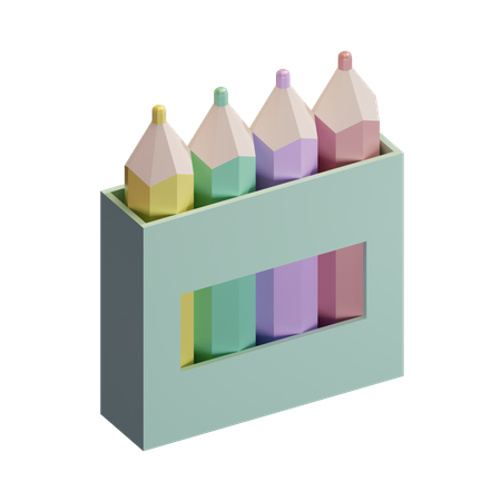 Lápices de colores  3D Illustration